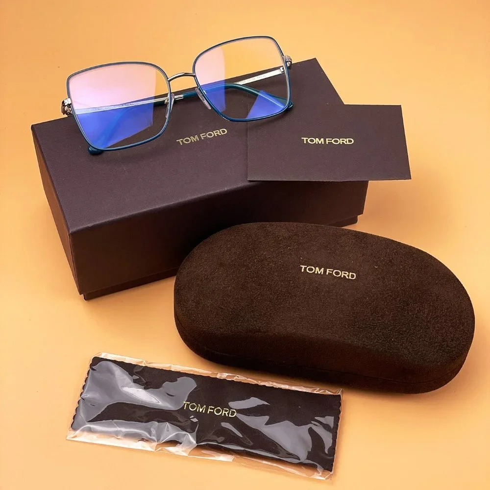 TOM FORD FT5613-B 098 Eyeglasses Dark Green Butterfly Women